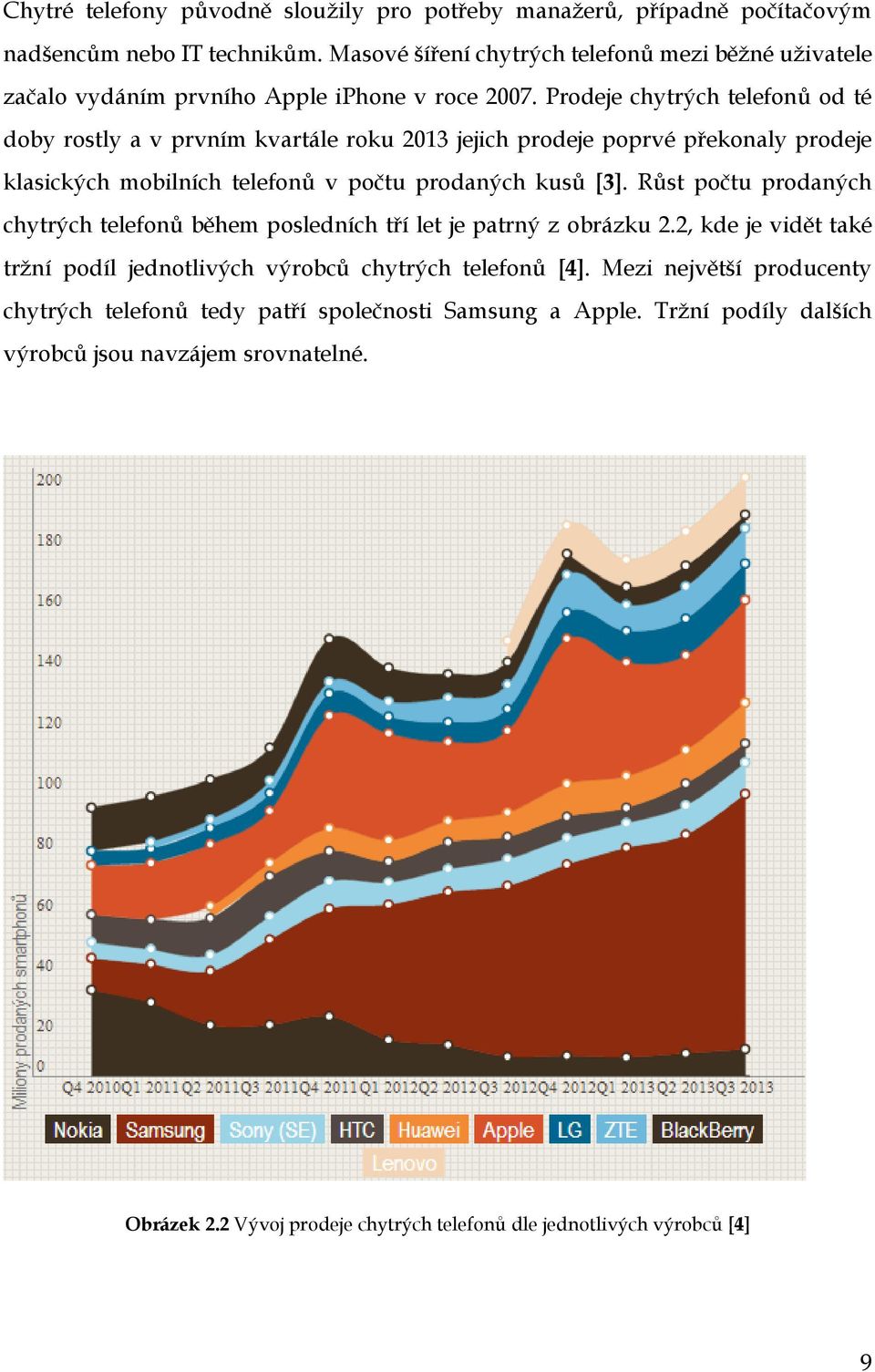 Prodeje chytrých telefonů od té doby rostly a v prvním kvartále roku 2013 jejich prodeje poprvé překonaly prodeje klasických mobilních telefonů v počtu prodaných kusů [3].