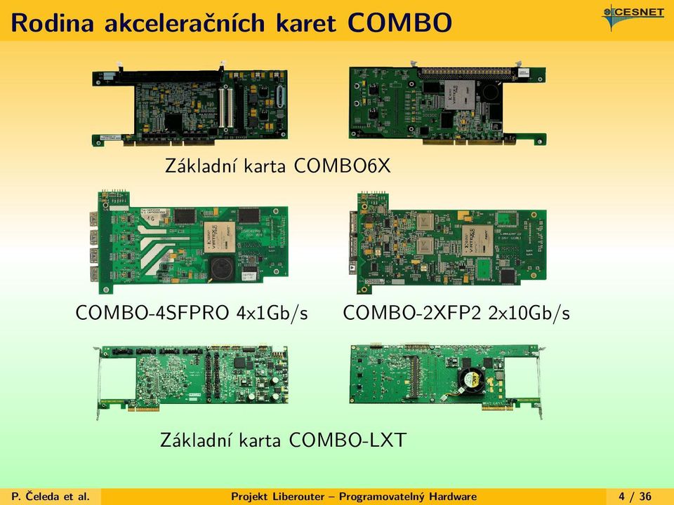 2x10Gb/s Základní karta COMBO-LXT P.