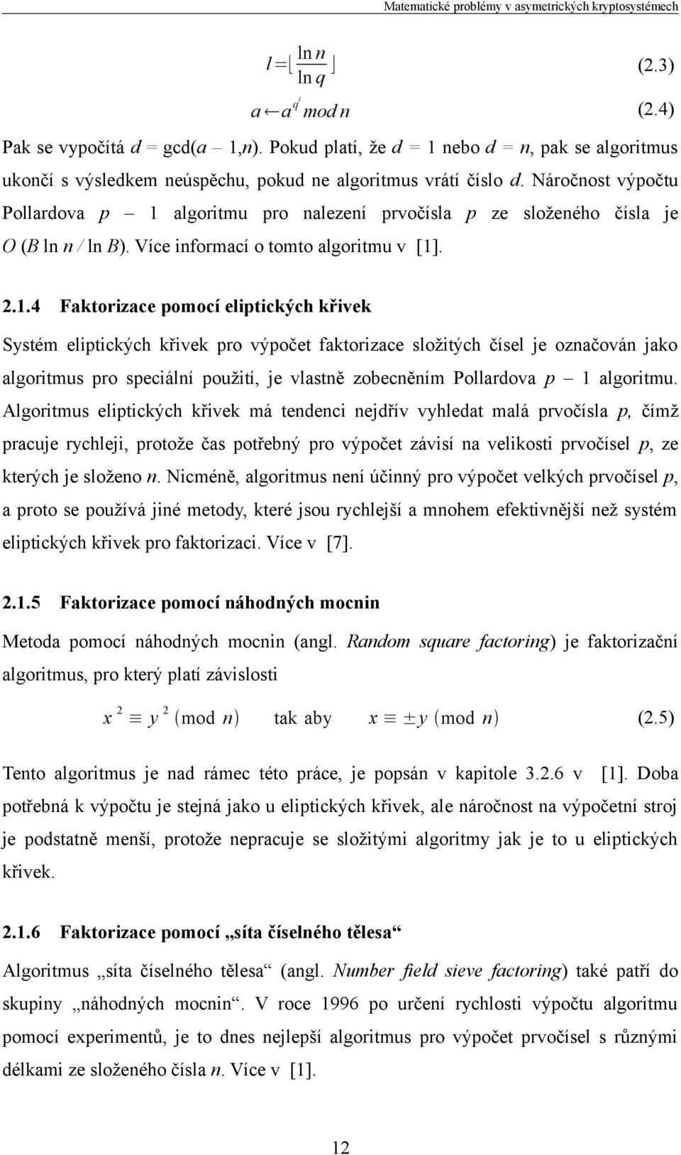 Náročnost výpočtu Pollardova p 1 