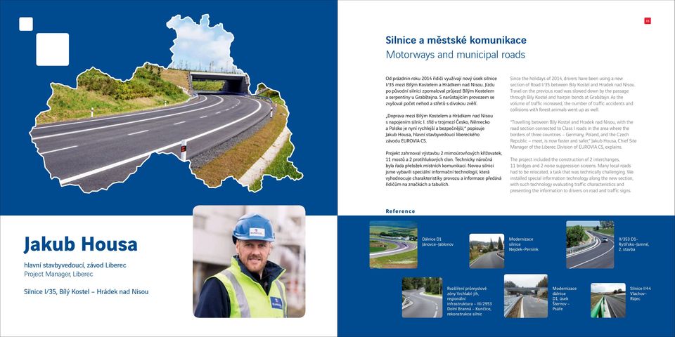 Doprava mezi Bílým Kostelem a Hrádkem nad Nisou s napojením silnic I.
