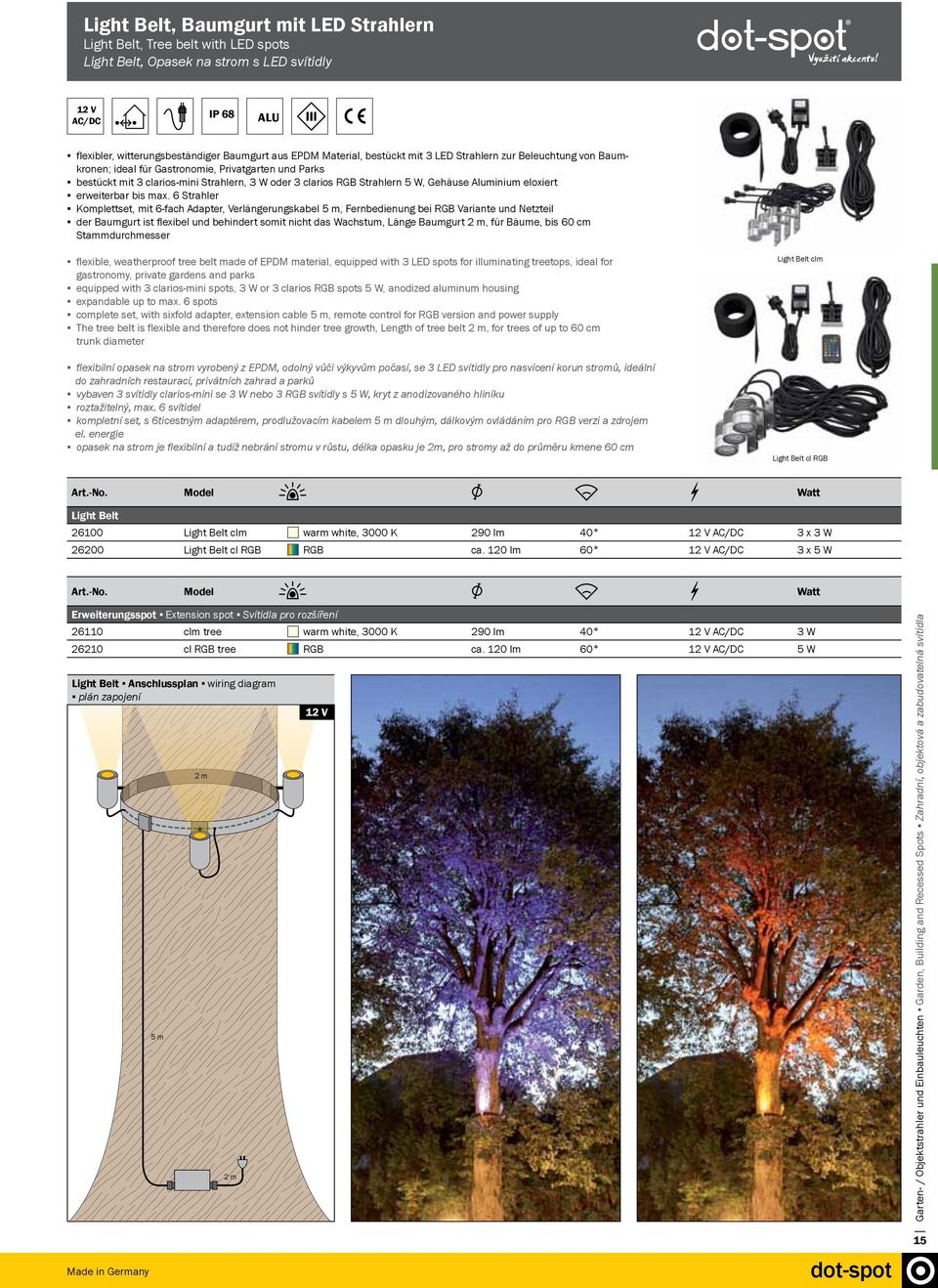 clarios RGB Strahlern 5 W, Gehäuse Aluminium eloxiert erweiterbar bis max.