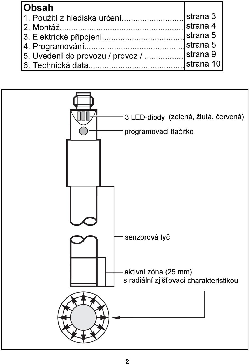 Uvedení do provozu / provoz /... strana 9 6. Technická data.