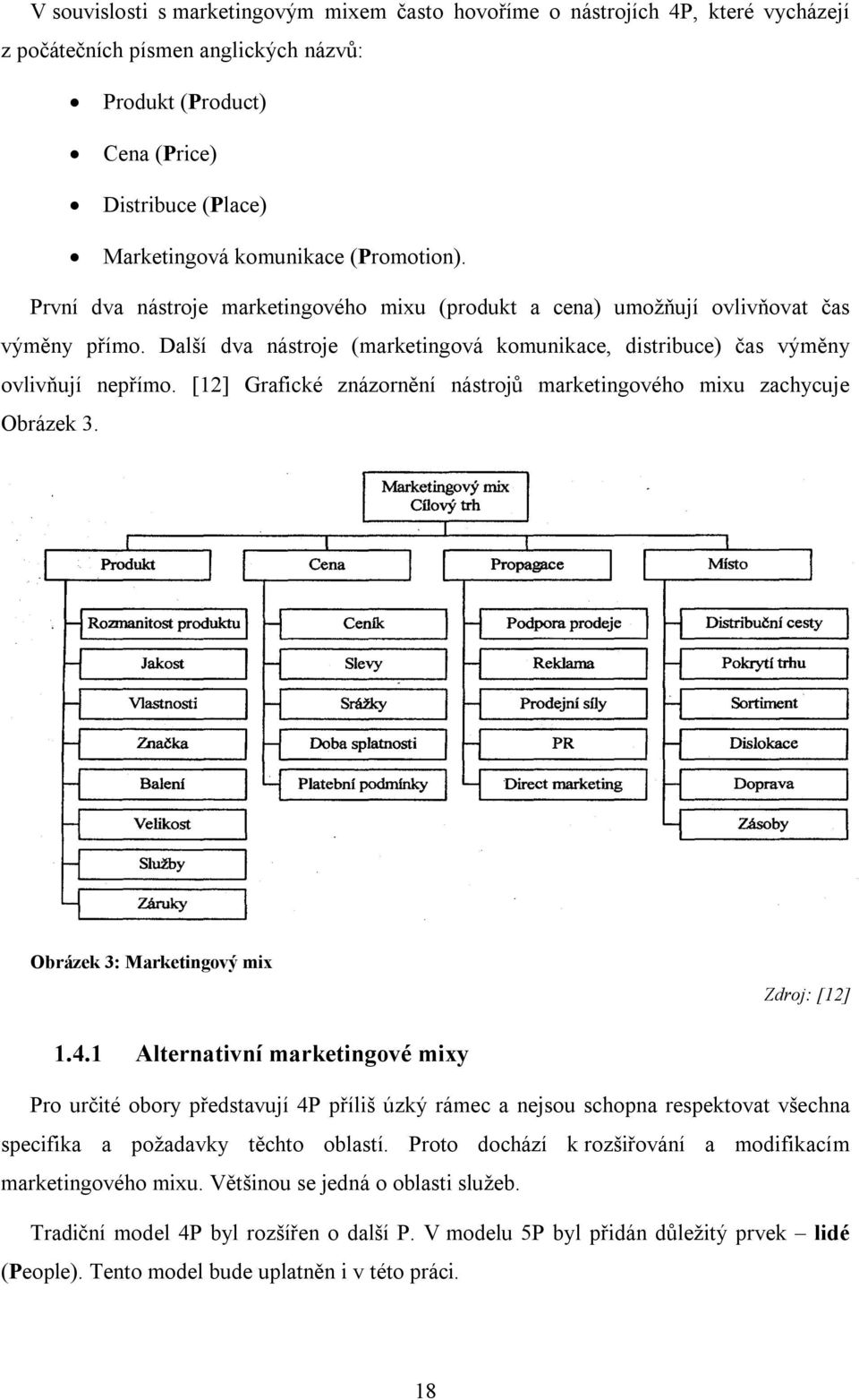 [12] Grafické znázornění nástrojů marketingového mixu zachycuje Obrázek 3. Obrázek 3: Marketingový mix Zdroj: [12] 1.4.