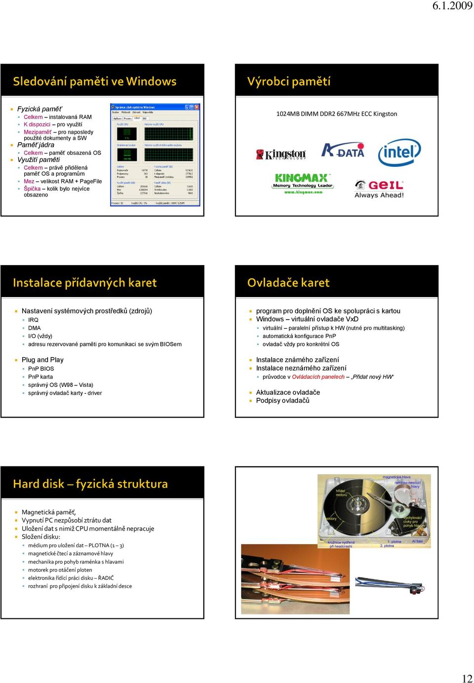 pro komunikaci se svým BIOSem Plug and Play PnP BIOS PnP karta správný OS (W98 Vista) správný ovladač karty - driver program pro doplnění OS ke spolupráci s kartou Windows virtuální ovladače VxD