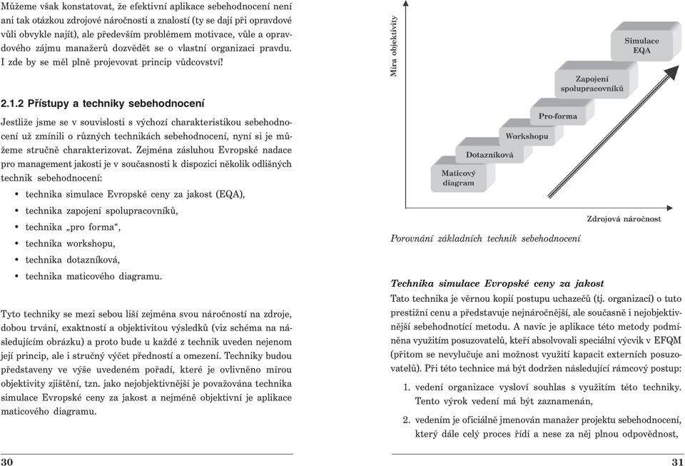 2 Přístupy a techniky sebehodnocení Jestliže jsme se v souvislosti s výchozí charakteristikou sebehodnocení už zmínili o různých technikách sebehodnocení, nyní si je můžeme stručně charakterizovat.