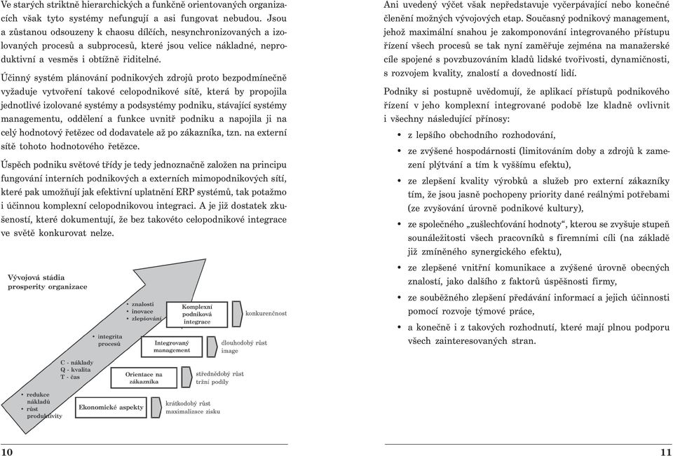 Účinný systém plánování podnikových zdrojů proto bezpodmínečně vyžaduje vytvoření takové celopodnikové sítě, která by propojila jednotlivé izolované systémy a podsystémy podniku, stávající systémy