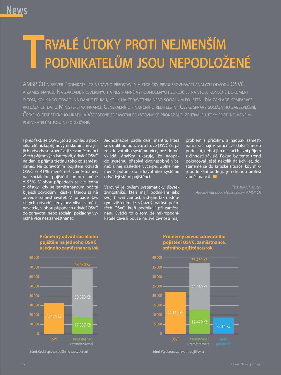 NA ZÁKLADĚ KOMPARACE AKTUÁLNÍCH DAT Z MINISTERSTVA FINANCÍ, GENERÁLNÍHO FINANČNÍHO ŘEDITELSTVÍ, ČESKÉ SPRÁVY SOCIÁLNÍHO ZABEZPEČENÍ, ČESKÉHO STATISTICKÉHO ÚŘADU A VŠEOBECNÉ ZDRAVOTNÍ POJIŠŤOVNY SE