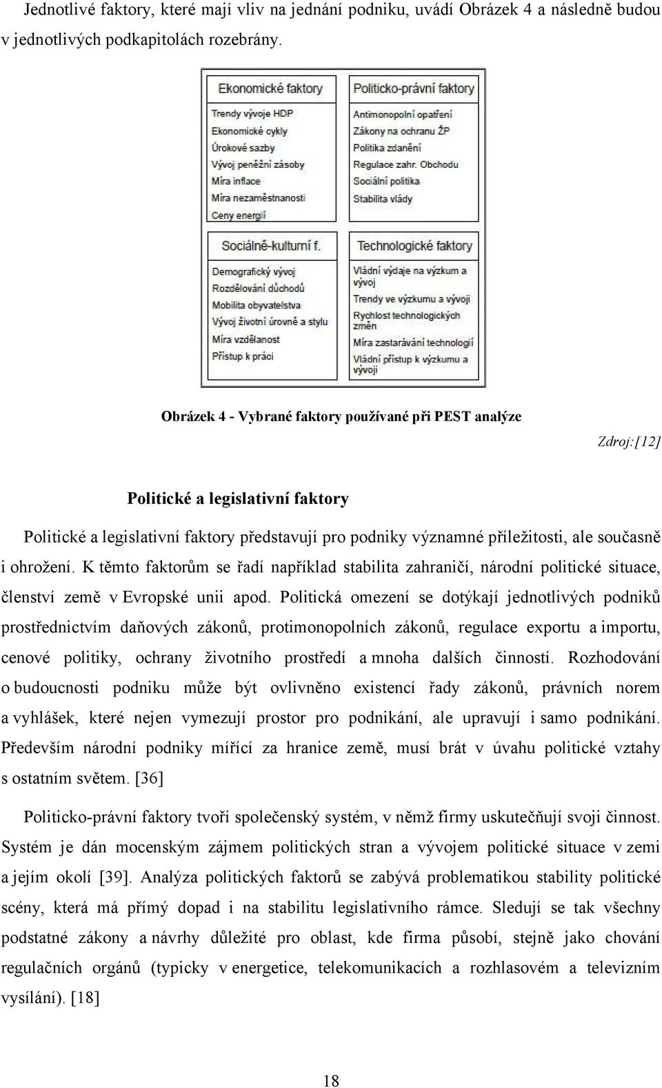 ohrožení. K těmto faktorům se řadí například stabilita zahraničí, národní politické situace, členství země v Evropské unii apod.