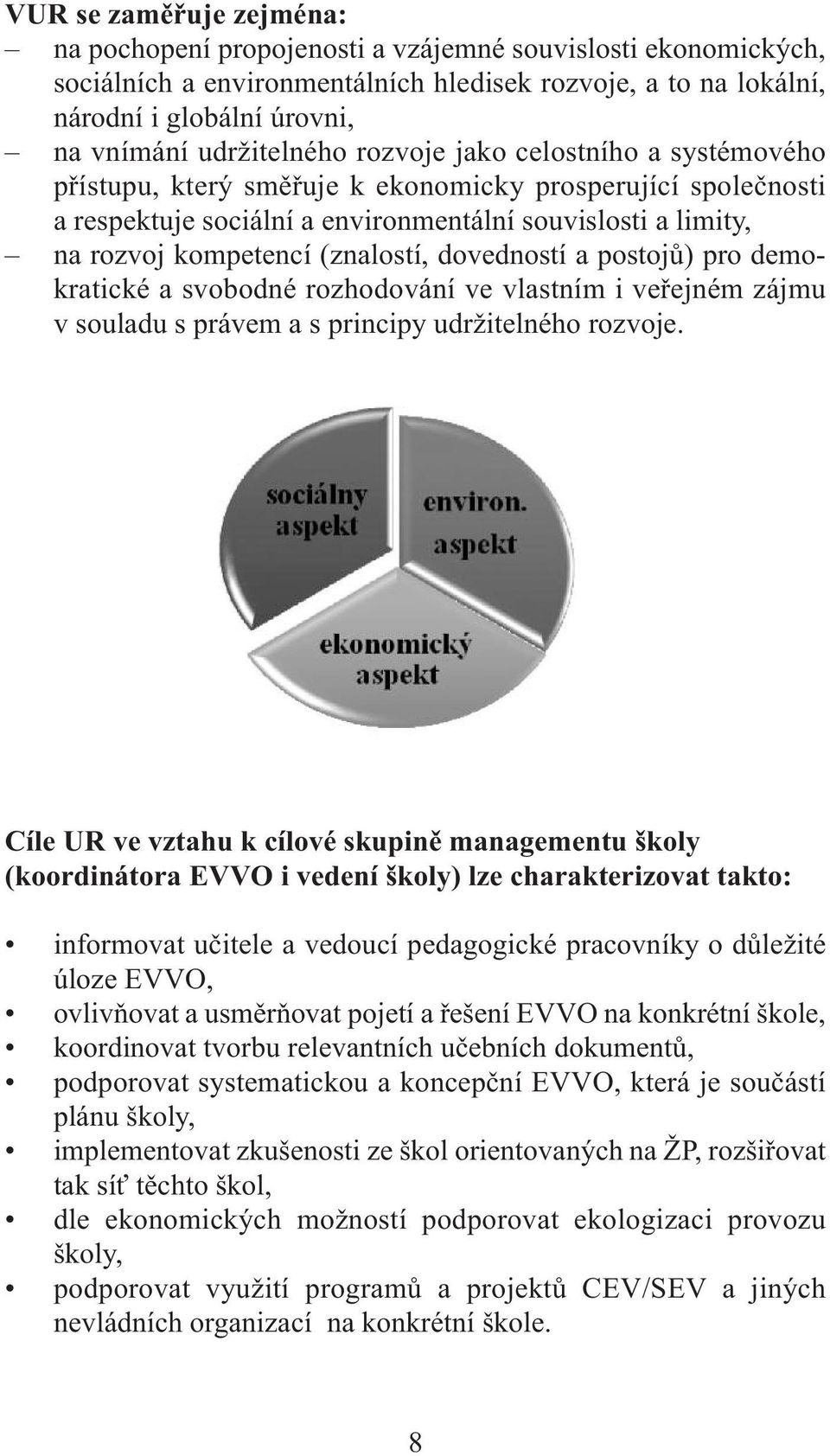 (znalostí, dovedností a postojů) pro demokratické a svobodné rozhodování ve vlastním i veřejném zájmu v souladu s právem a s principy udržitelného rozvoje.