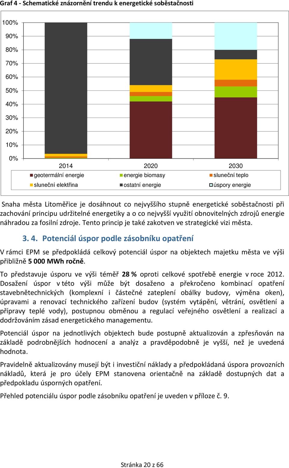 zdrojů energie náhradou za fosilní zdroje. Tento princip je také zakotven ve strategické vizi města. 3. 4.