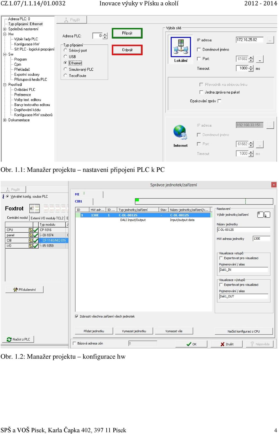 připojení PLC k PC 2: Manažer