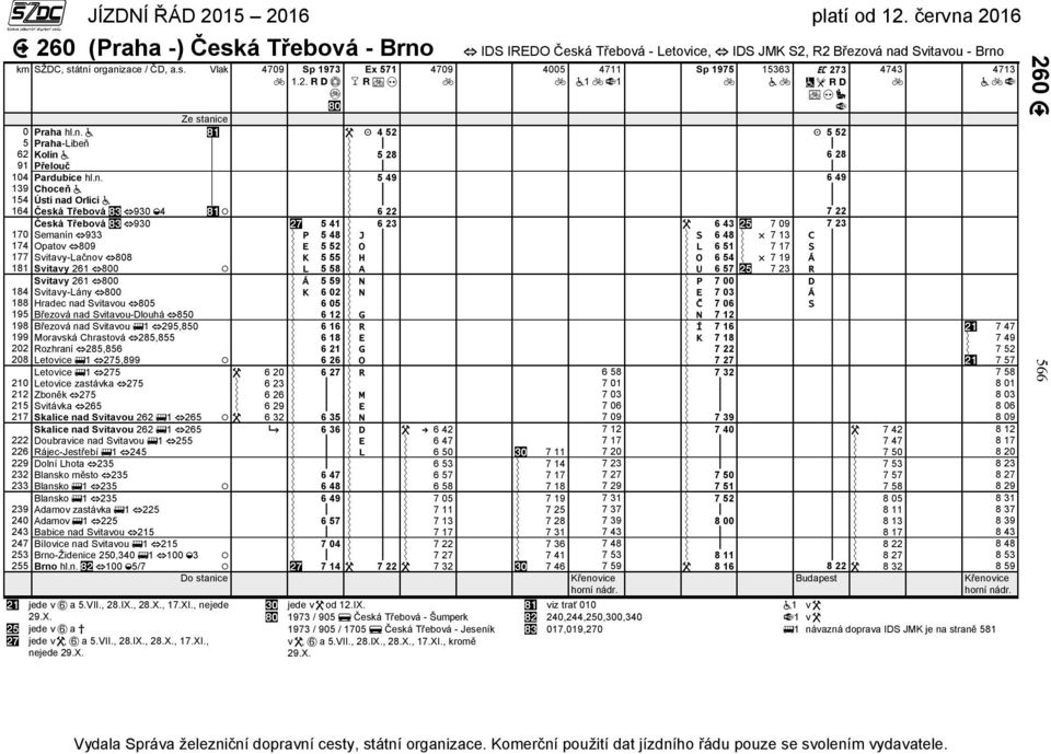 Semanín 933 P 5 48 J S 6 48 7 13 C 174 Opatov 809 E 5 52 O L 6 51 7 17 S 177 Svitavy-Lačnov 808 K 5 55 H O 6 54 7 19 Á 181 Svitavy 261 800 L 5 58 A U 6 57 7 23 R Svitavy 261 800 Á 5 59 N P 7 00 D 184