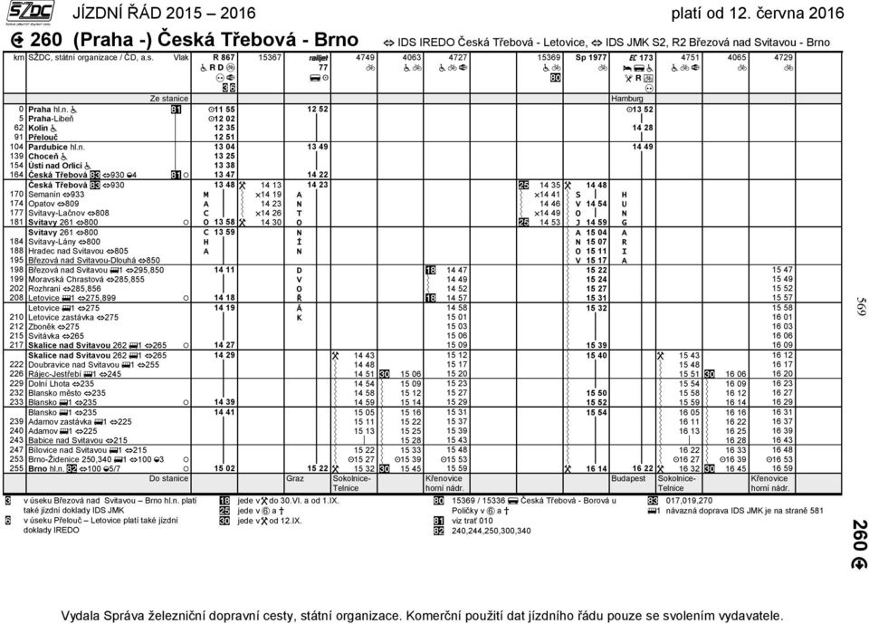 Česká Třebová 930 13 48 14 13 14 23 14 35 14 48 170 Semanín 933 M 14 19 A 14 41 S H 174 Opatov 809 A 14 23 N 14 46 V 14 54 U 177 Svitavy-Lačnov 808 C 14 26 T 14 49 O N 181 Svitavy 261 800 O 13 58 14