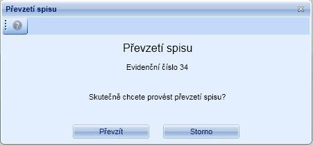 Je povoleno, pokud je označen řádek seznamu a funkční místo uživatele má ke spisu práva (je vlastníkem spisu), nebo má spis úroveň přístupu běžný či ke zveřejnění a funkční místo je ve stejném