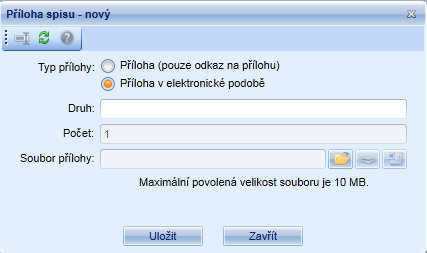 Storno spisu - pokud spis není prázdný (neobsahuje dokumenty či sběrné archy), je zobrazen dialog s informací o tom, že spis není prázdný a dotazem, zda pokračovat ve stornování, či ne.