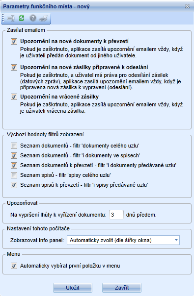 Zasílat e-mailem viz. popis na obrázku.