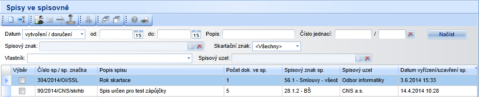 Kliknutím na tlačítko Archivovat/ Skartovat se vytvořený protokol přemístí do sekce Spisovna - Skartační řízení Skartace/ archivace - Návrhy neschválené. 9.4.