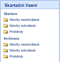 Návrhy neschválené - seznam návrhů, které čekají na schválení.