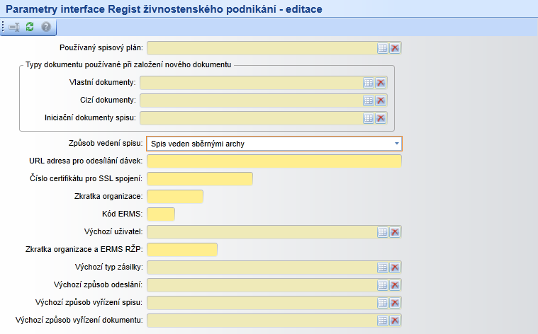 Zobrazení detailu záznamu provádí zobrazení detailu záznamu Změna údajů záznamu provádí změnu existujícího záznamu. Zrušení (zneaktivnění) záznamu provádí zrušení (zneaktivnění) záznamu.