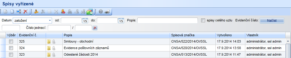 Spis, který je vložen v běžné složce, lze předat pouze v rámci stejného spisového uzlu. Spis, který je vložen ve složce ke zveřejnění, lze předat komukoli nezávisle na spisovém uzlu.