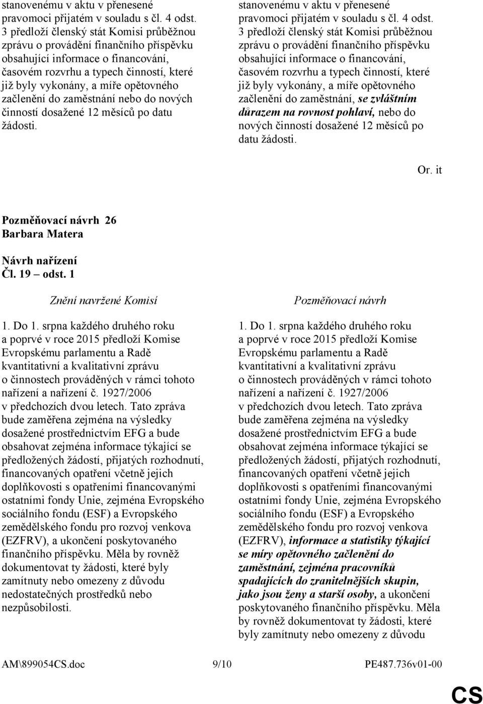 začlenění do zaměstnání nebo do nových činností dosažené 12 měsíců po datu žádosti.