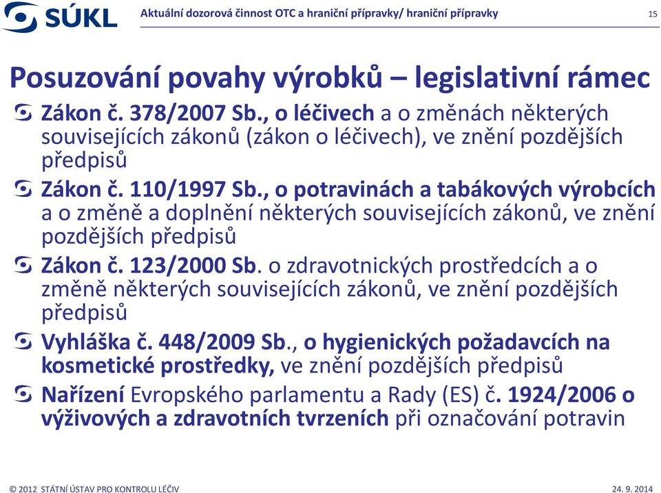 , o potravinách a tabákových výrobcích a o změně a doplnění některých souvisejících zákonů, ve znění pozdějších předpisů Zákon č. 123/2000 Sb.