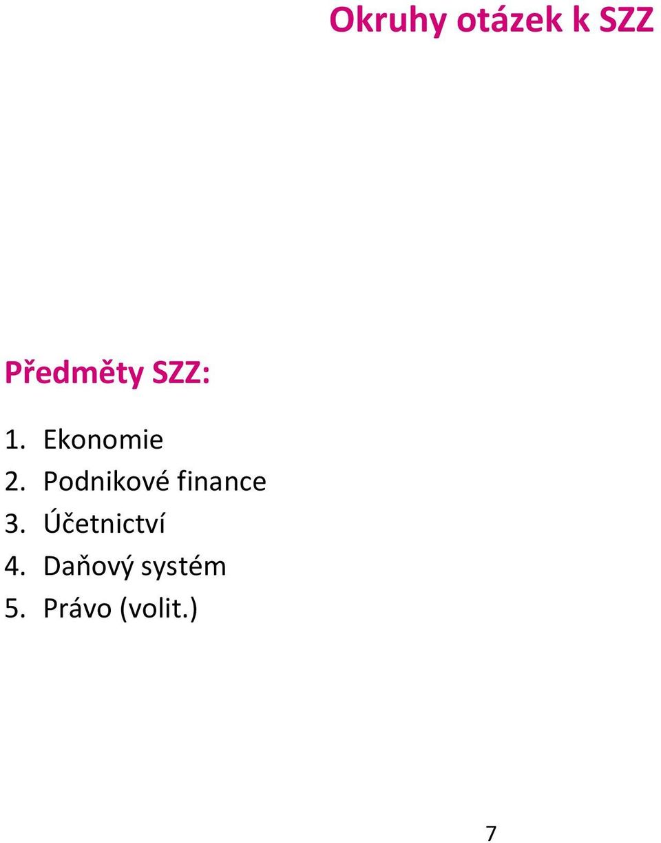 Podnikové finance 3.