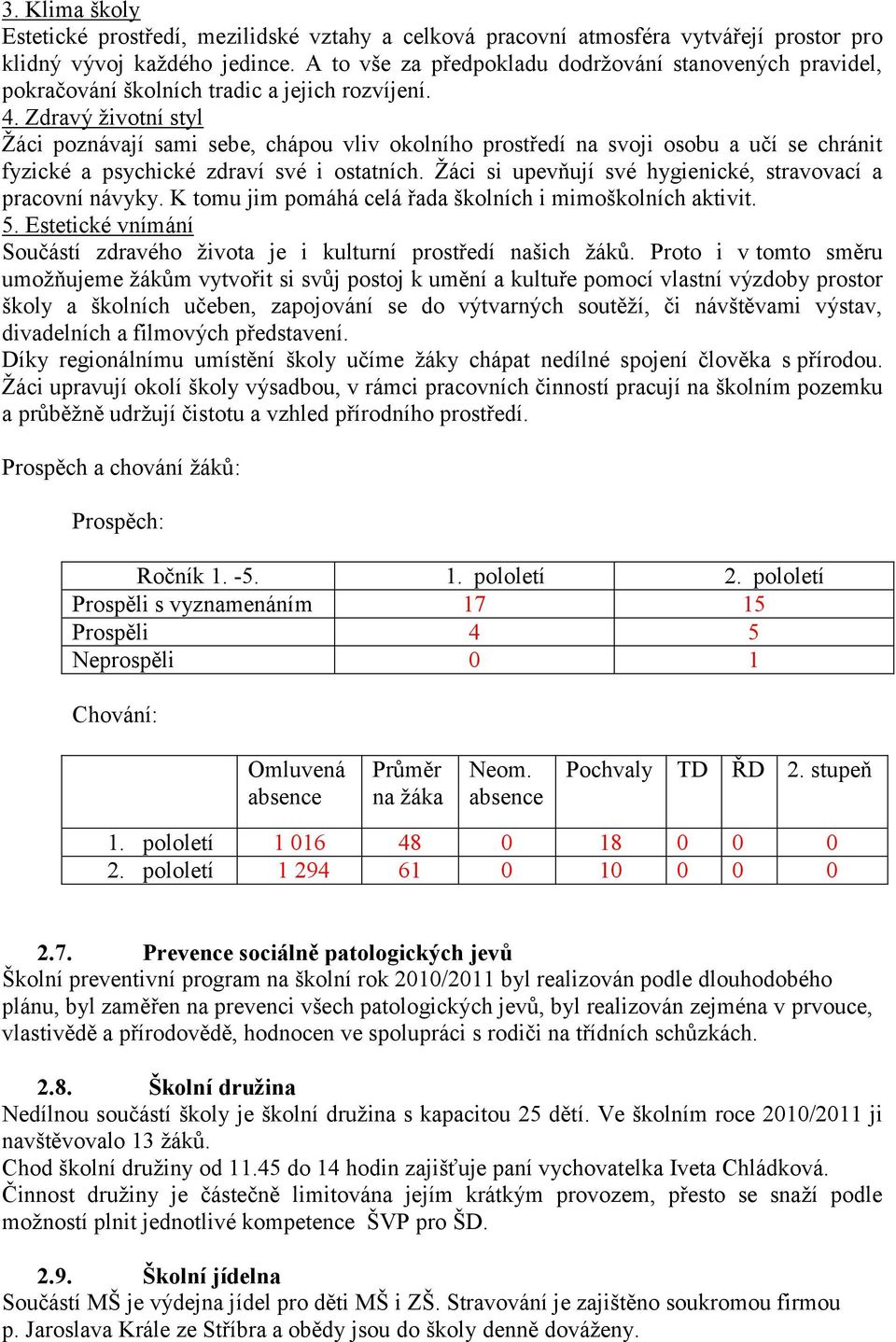 Zdravý životní styl Žáci poznávají sami sebe, chápou vliv okolního prostředí na svoji osobu a učí se chránit fyzické a psychické zdraví své i ostatních.