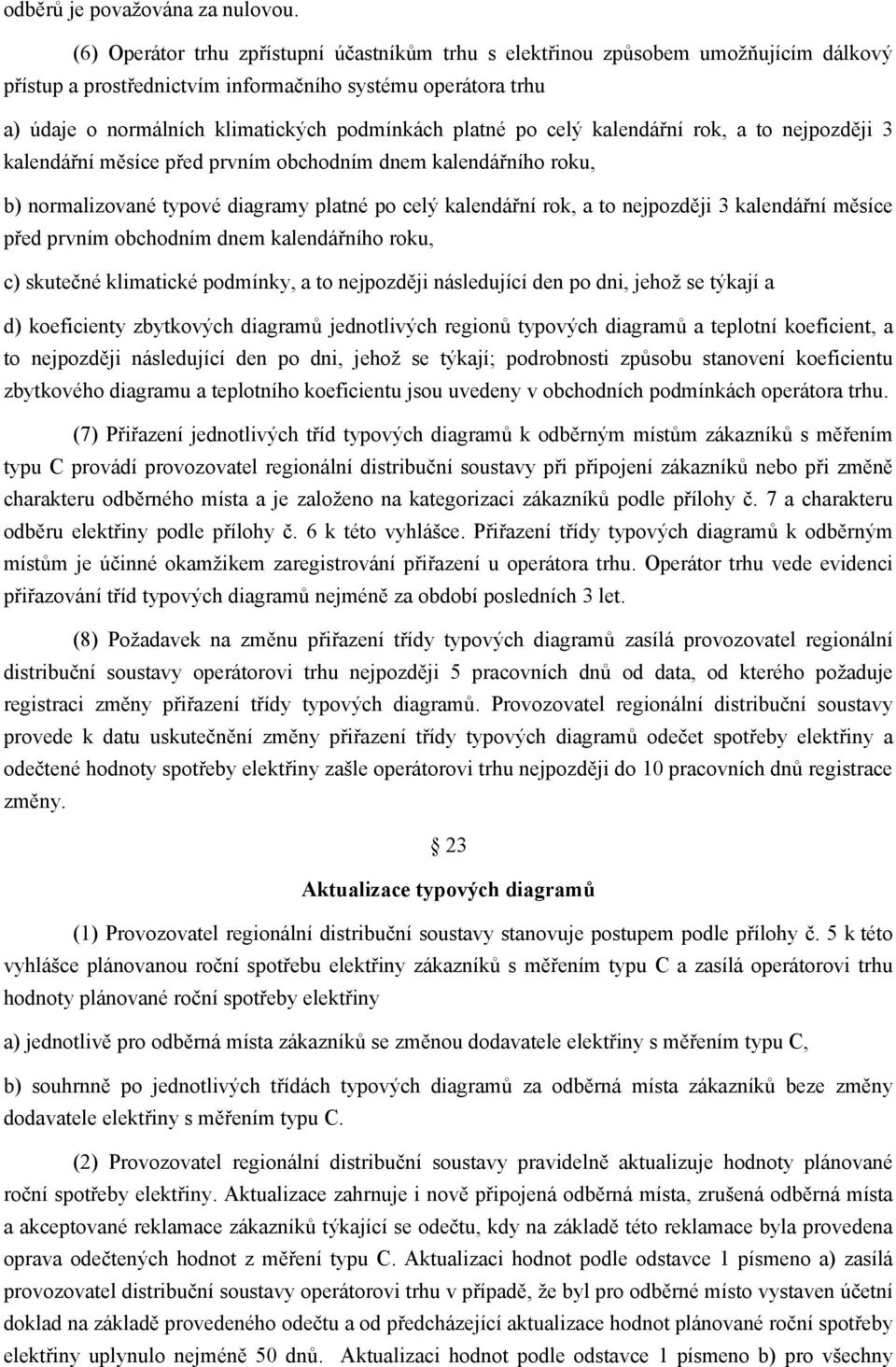 platné po celý kalendářní rok, a to nejpozději 3 kalendářní měsíce před prvním obchodním dnem kalendářního roku, b) normalizované typové diagramy platné po celý kalendářní rok, a to nejpozději 3