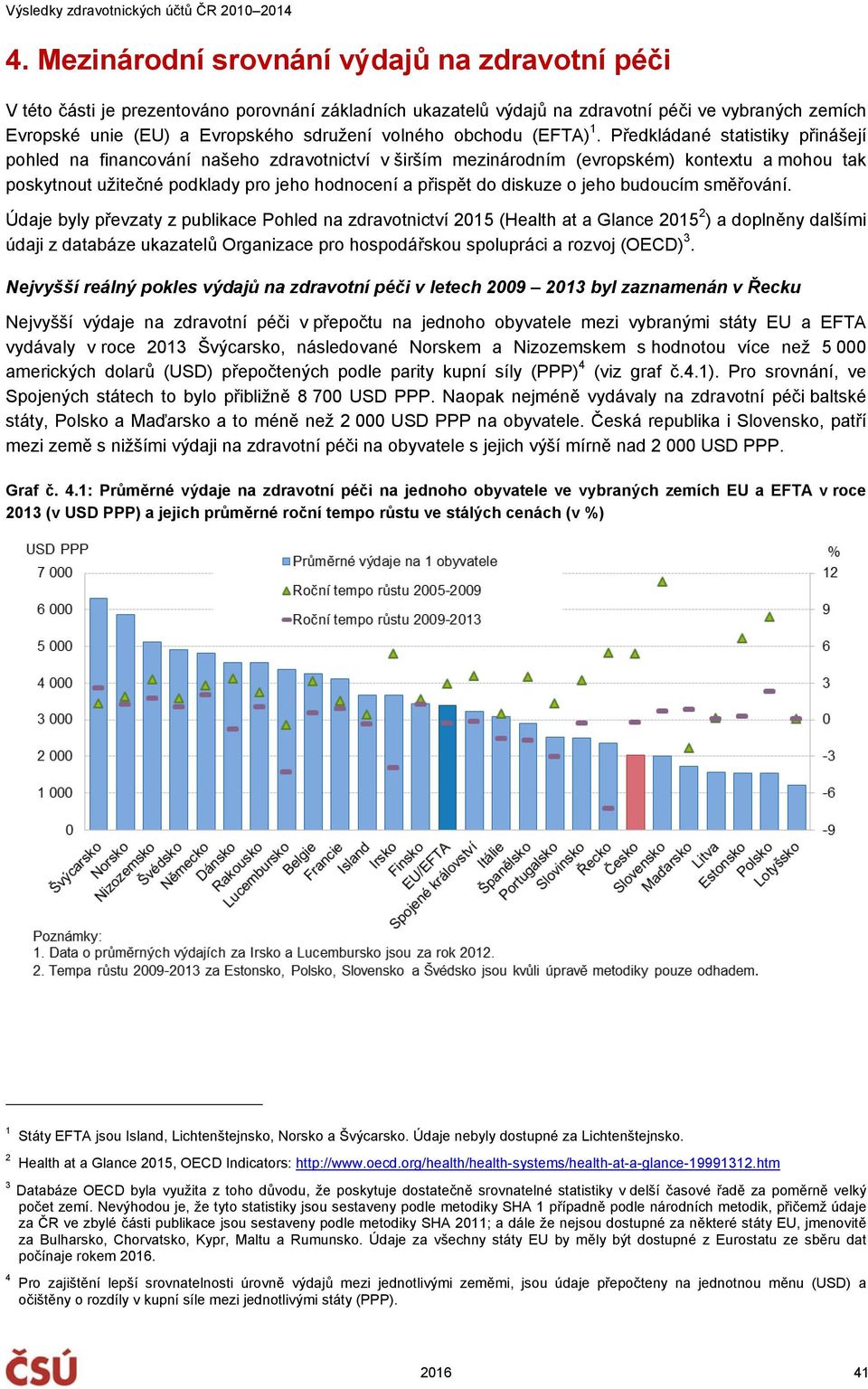 Předkládané statistiky přinášejí pohled na financování našeho zdravotnictví v širším mezinárodním (evropském) kontextu a mohou tak poskytnout užitečné podklady pro jeho hodnocení a přispět do diskuze