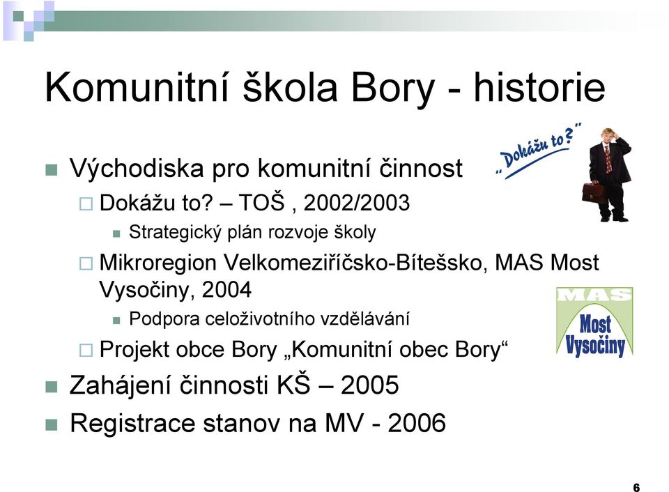 Velkomeziříčsko-Bítešsko, MAS Most Vysočiny, 2004 Podpora celoživotního