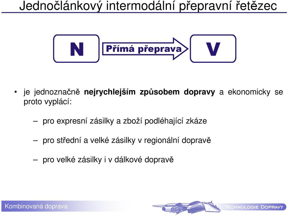 vyplácí: pro expresní zásilky a zboží podléhající zkáze pro střední