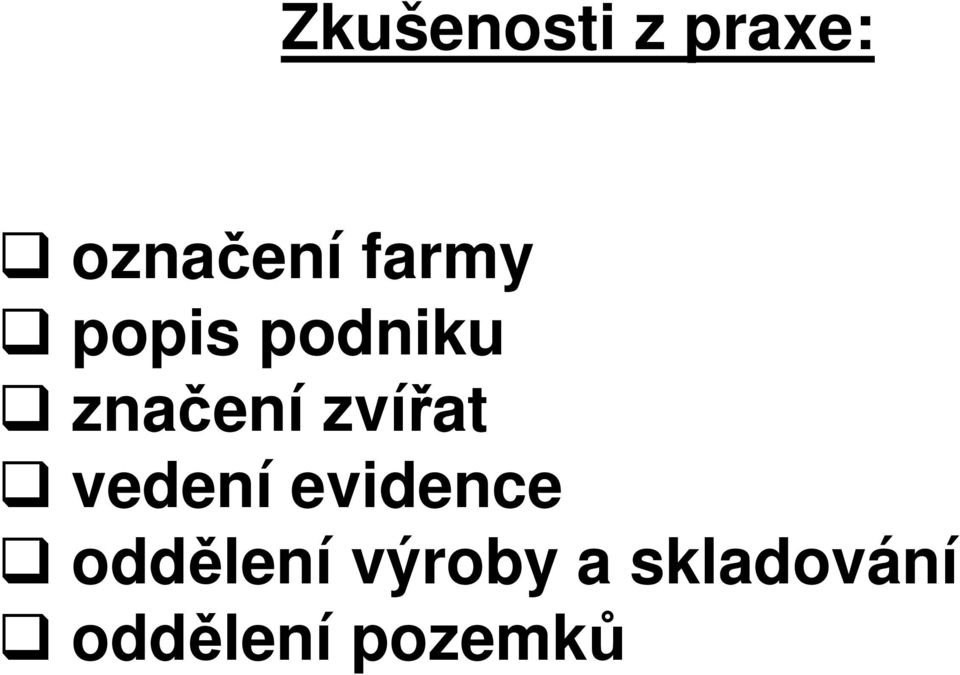 zvířat vedení evidence oddělení