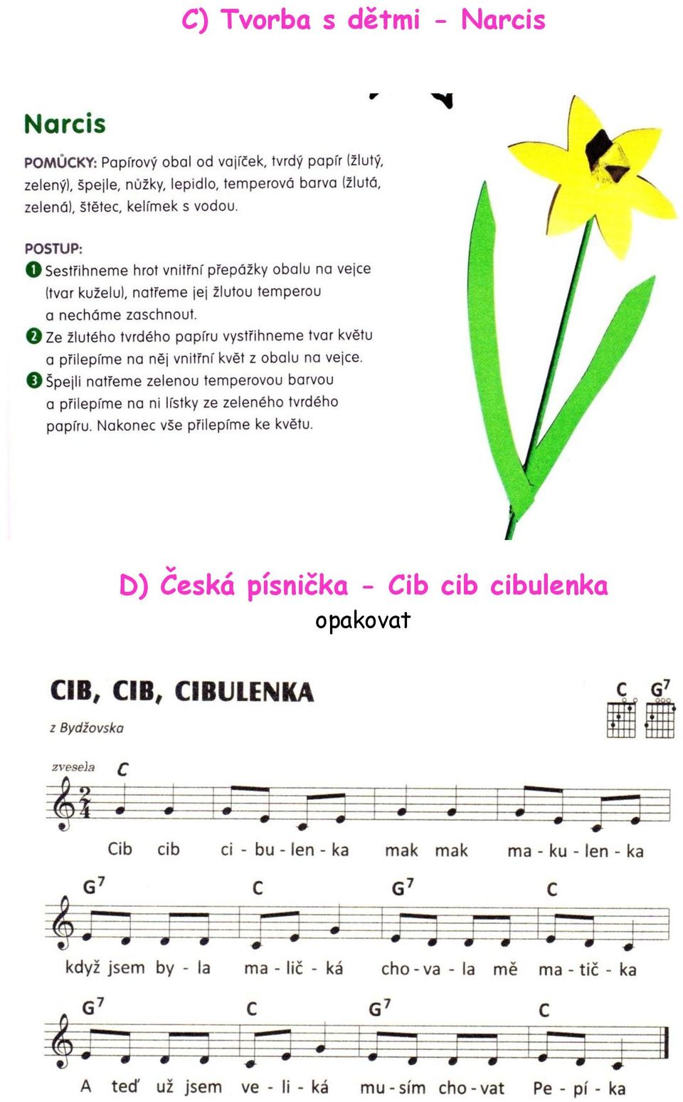 písnička - Cib cib