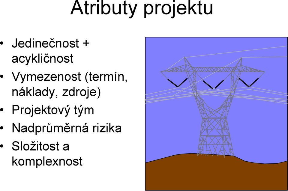 náklady, zdroje) Projektový tým