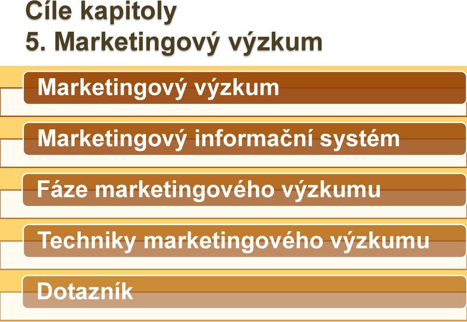 výzkum Marketingový informační systém