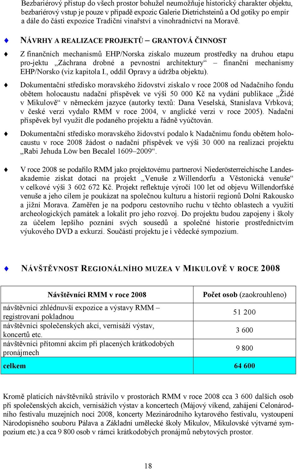 NÁVRHY A REALIZACE PROJEKTŮ GRANTOVÁ ČINNOST Z finančních mechanismů EHP/Norska získalo muzeum prostředky na druhou etapu pro-jektu Záchrana drobné a pevnostní architektury finanční mechanismy