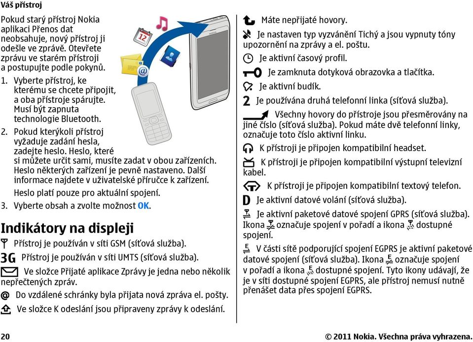 Heslo, které si můžete určit sami, musíte zadat v obou zařízeních. Heslo některých zařízení je pevně nastaveno. Další informace najdete v uživatelské příručce k zařízení.