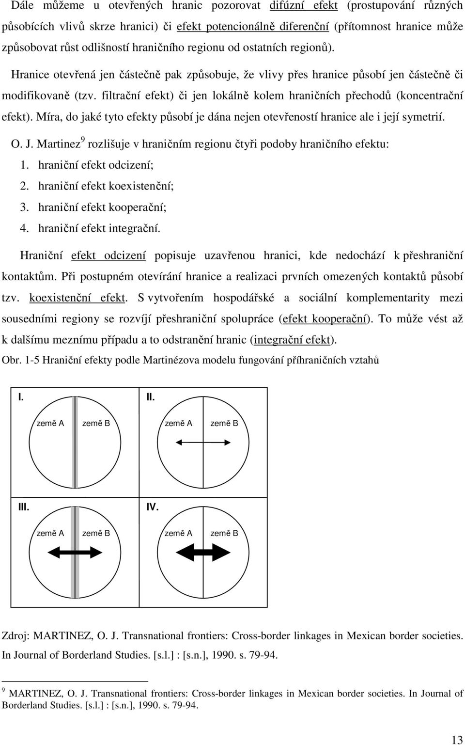 filtrační efekt) či jen lokálně kolem hraničních přechodů (koncentrační efekt). Míra, do jaké tyto efekty působí je dána nejen otevřeností hranice ale i její symetrií. O. J.