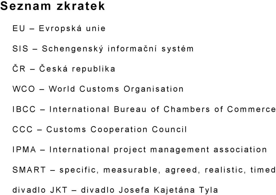 Customs Coopertion Council IPMA Interntionl project mngement ssocition S MA RT