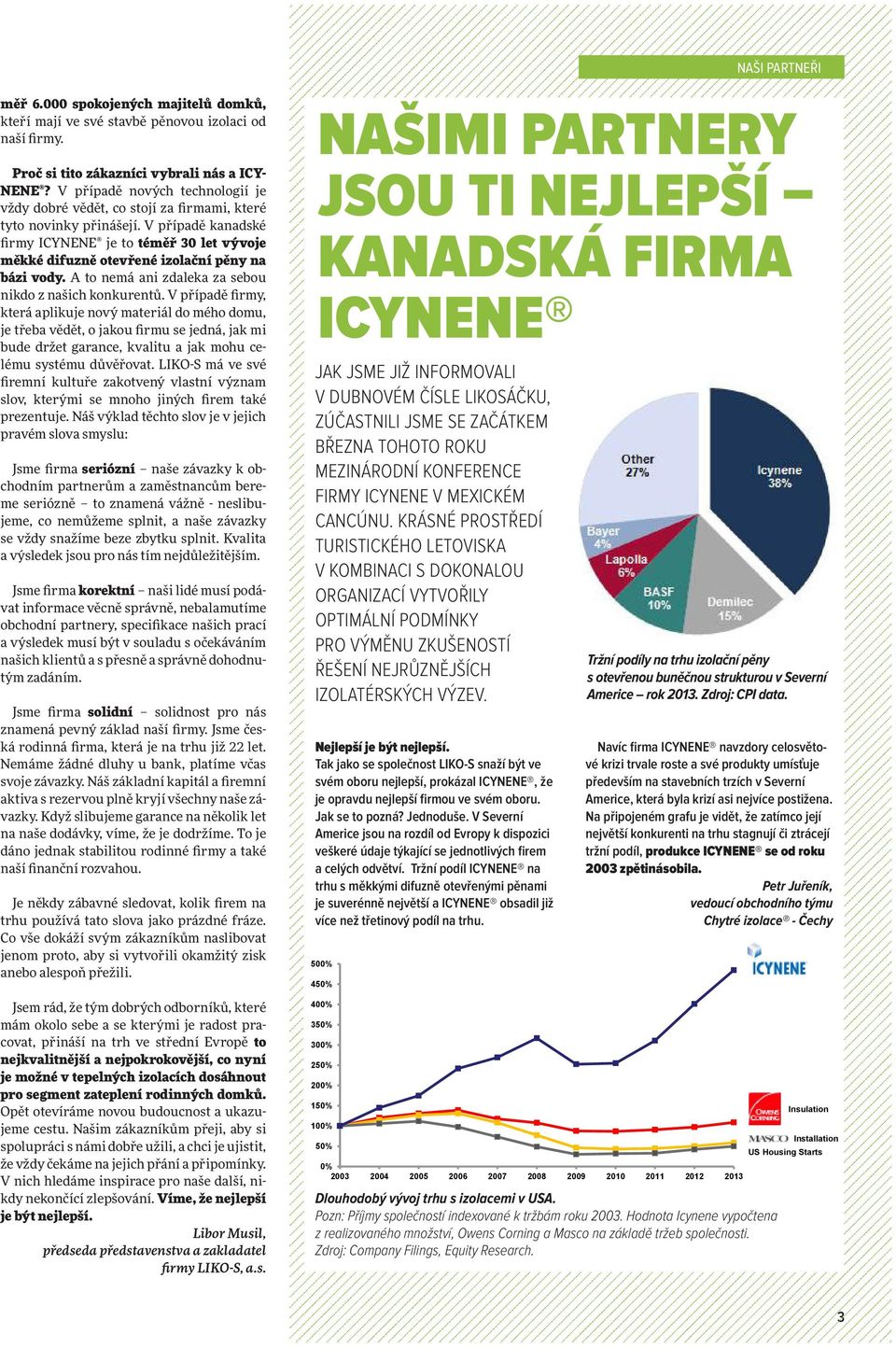 V případě kanadské firmy ICYNENE je to téměř 30 let vývoje měkké difuzně otevřené izolační pěny na bázi vody. A to nemá ani zdaleka za sebou nikdo z našich konkurentů.