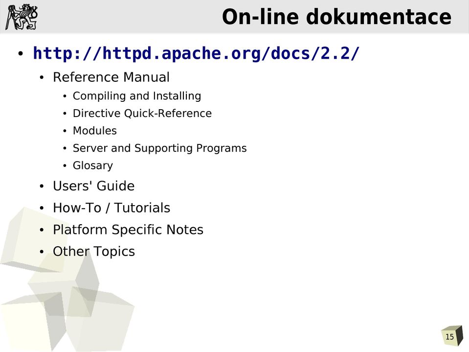 Quick-Reference Modules Server and Supporting Programs