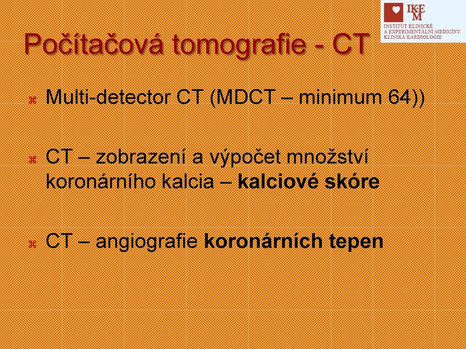 zobrazení a výpočet množství koronárního