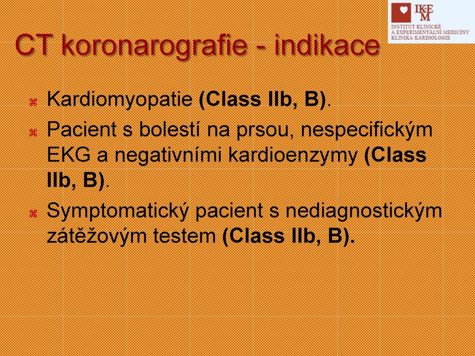 negativními kardioenzymy (Class IIb, B).