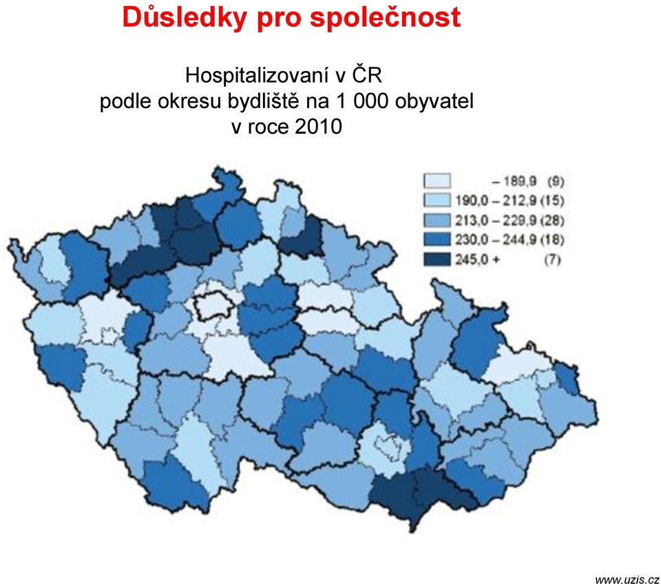 okresu bydliště na 1 000