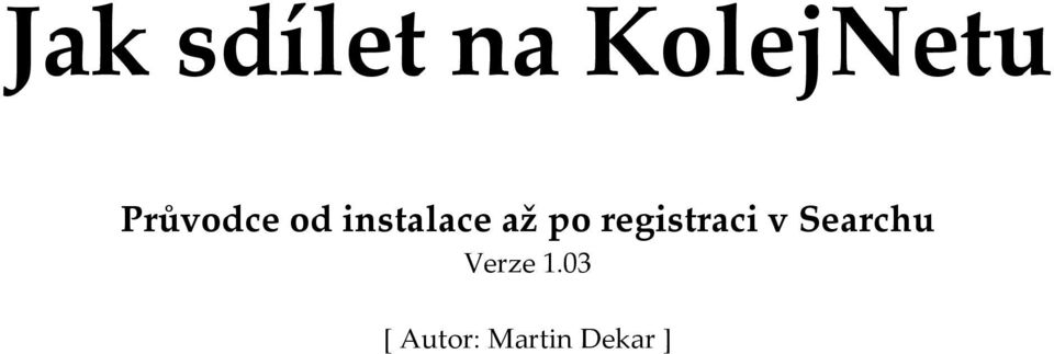 po registraci v Searchu