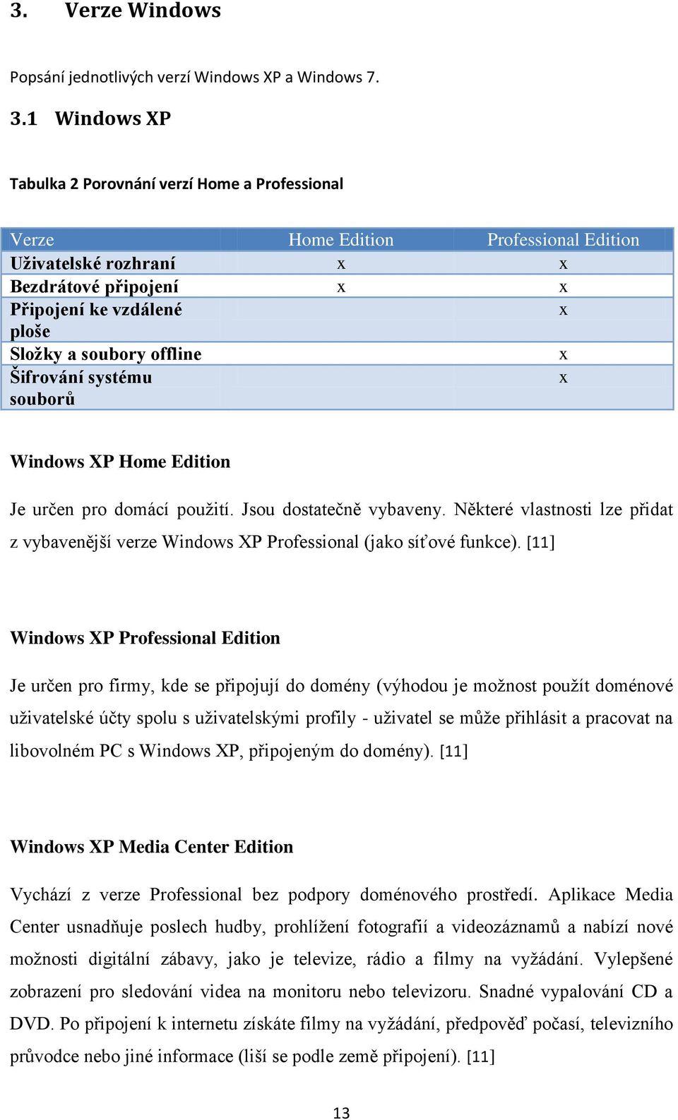 offline Šifrování systému souborů x x Windows XP Home Edition Je určen pro domácí použití. Jsou dostatečně vybaveny.