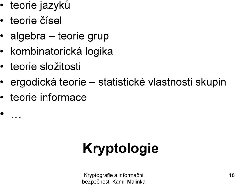 složitosti ergodická teorie statistické