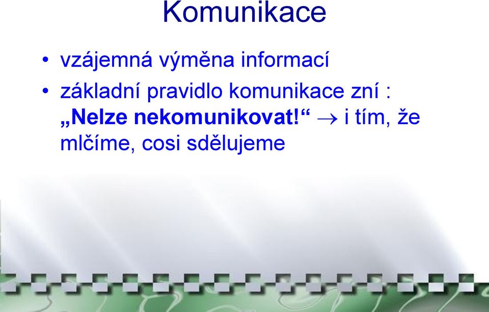 komunikace zní : Nelze