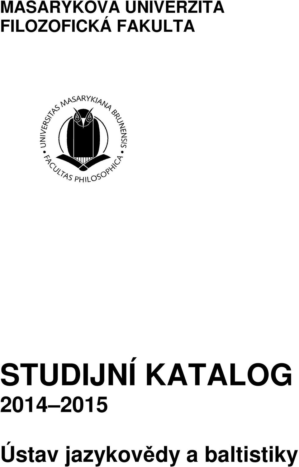 STUDIJNÍ KATALOG 2014